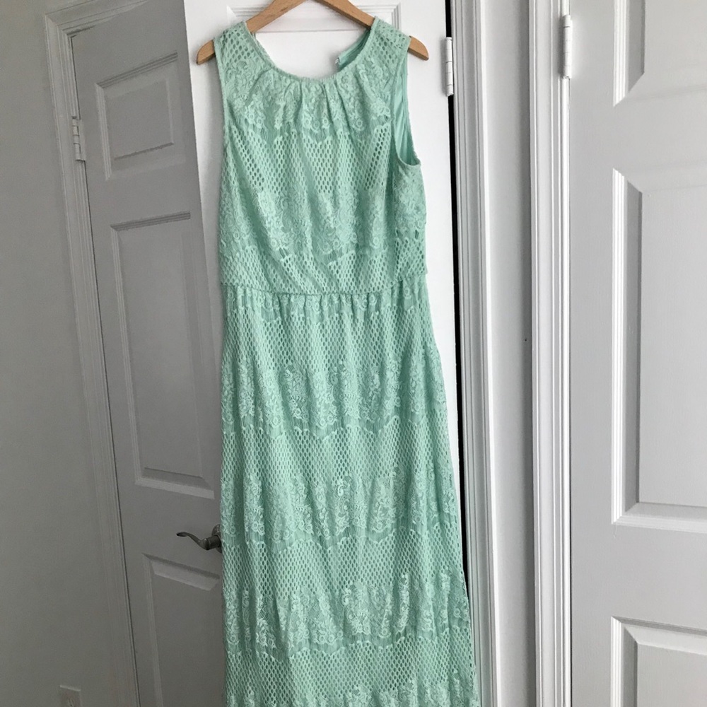 Boho Mint Green Maxi Dress